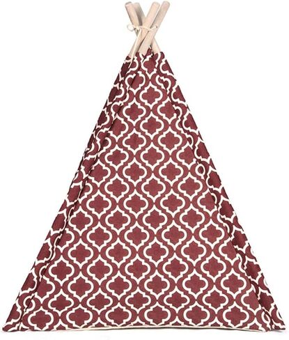 P.L.A.Y. Teepee Tent - Urban Denim - Cozy Cove Pet Bed, Dogs & Cats, Built-in Pine Wood Supports, Ergonomic Foam Cushion, Machine Washable in Saudi Arabia