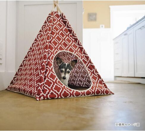 P.L.A.Y. Teepee Tent - Urban Denim - Cozy Cove Pet Bed, Dogs & Cats, Built-in Pine Wood Supports, Ergonomic Foam Cushion, Machine Washable in Saudi Arabia