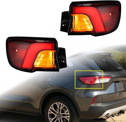 Astra Depot Premium LED Tail Light Replacement for 2020 2021 2022 Ford Escape 6-Pin Brake, Running, Turn Signal Outer Tail Lamp (LJ6Z13405E, LJ6Z13404E LEFT&RIGHT) in Kuwait
