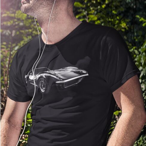 تشيفي كورفيت ستينغراي C3 Mens T-Shirt 69 عتيقة سباق Car Roadster Retro Tee in Kuwait