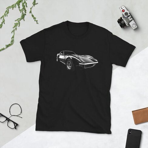 تشيفي كورفيت ستينغراي C3 Mens T-Shirt 69 عتيقة سباق Car Roadster Retro Tee in Kuwait