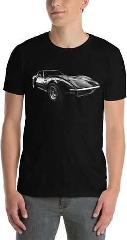 تشيفي كورفيت ستينغراي C3 Mens T-Shirt 69 عتيقة سباق Car Roadster Retro Tee in Kuwait