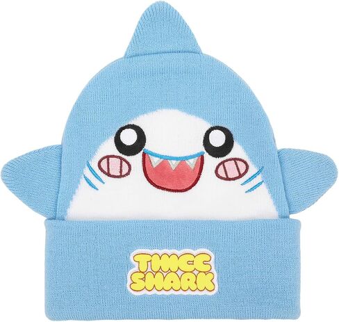 LankyBox Thicc Shark 2-Piece Cuff Beanie & Magic Gloves Set in Saudi Arabia
