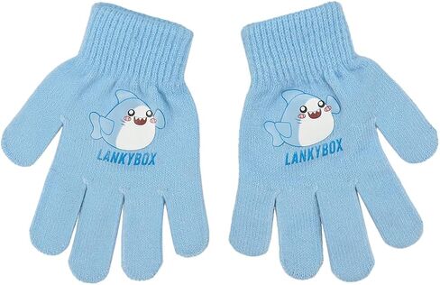 LankyBox Thicc Shark 2-Piece Cuff Beanie & Magic Gloves Set in Saudi Arabia