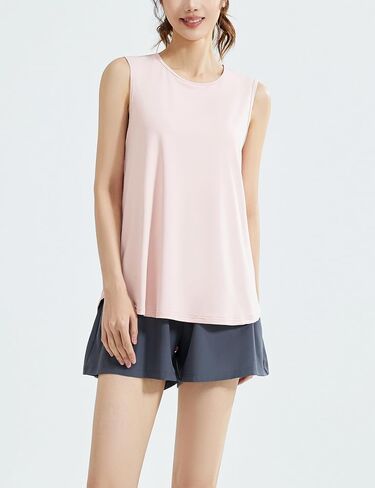 Women's Lightweight Workout Tops Mesh Tanks Active Sleeveless Yoga Tennis Shirts Athletic Running Clothes for Women in Saudi Arabia