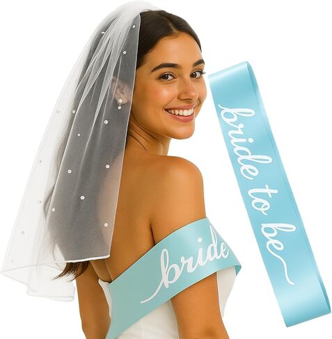 العروس لتكون Sash Veil Bachelorette Party Accessories ، زخرفة دش الزفاف ، هدايا المشاركة للعروس in Kuwait