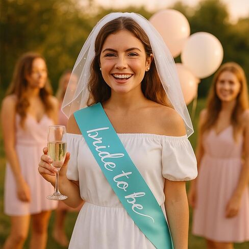العروس لتكون Sash Veil Bachelorette Party Accessories ، زخرفة دش الزفاف ، هدايا المشاركة للعروس in Kuwait