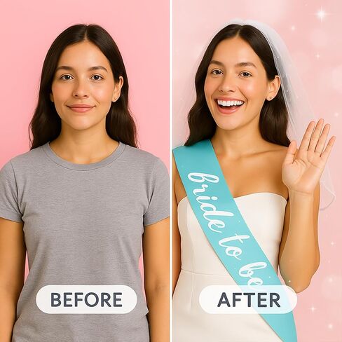 العروس لتكون Sash Veil Bachelorette Party Accessories ، زخرفة دش الزفاف ، هدايا المشاركة للعروس in Kuwait
