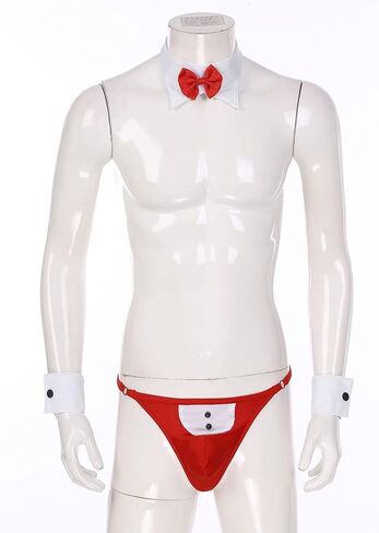 Men's Waiter Tuxedo Lingerie Set Bow Tie Collar G-string Thong Briefs Underwear in Saudi Arabia