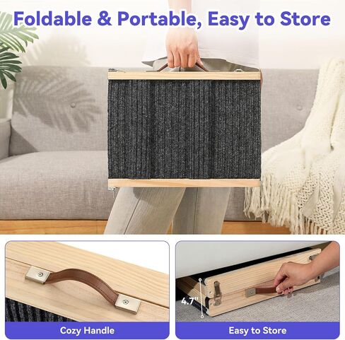 Dog Ramp for Bed and Couch -Extra Wide- 23’’H Adjustable Height, Excellent Traction Pet Ramp for Small Large Dogs to Get on High Bed, Couch, Car, Max 143lbs, Non-Slip Mat Dog Steps in Saudi Arabia