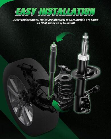 Scitoo Front Shocks مجموعة من 2 لاعتدال ، امتصاصات الصدمات والدعامات تناسب 2007 2008 2009 لـ Chevy for Equinox ، 2007 2008 2009 for Torrent ، 2008 2009 for Vue Amortiguadores in Saudi Arabia
