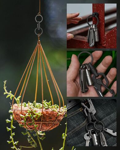KeyUnity KA45 Titanium Quick Keychain ، سلسلة المفاتيح المغناطيسية لمفاتيح السيارات-360 درجة قابلة للتدوير in Saudi Arabia