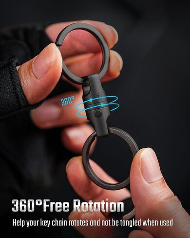 KeyUnity KA45 Titanium Quick Keychain ، سلسلة المفاتيح المغناطيسية لمفاتيح السيارات-360 درجة قابلة للتدوير in Saudi Arabia