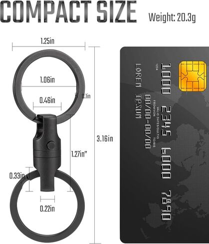 KeyUnity KA45 Titanium Quick Keychain ، سلسلة المفاتيح المغناطيسية لمفاتيح السيارات-360 درجة قابلة للتدوير in Saudi Arabia