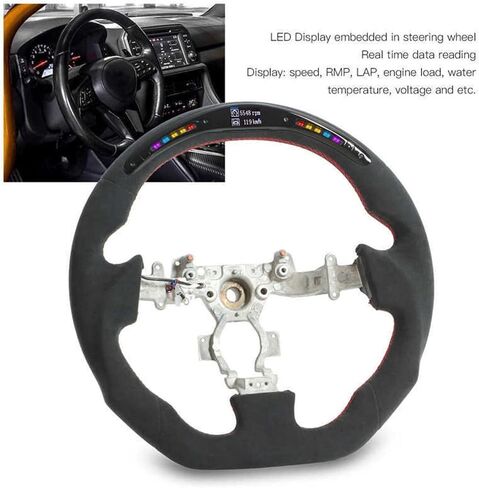 Suede LED شاشة Shift Lights استبدال عجلة القيادة بديل قابل للتخصيص مع Nissan GT - R R35 2009-2016 نمط السيارة in Saudi Arabia