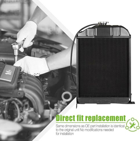 SCITOO Tractor Radiator Fits for Ford 8N 9N 2N Models Copper Brass Material 8N8005,86551430,AR2018,437821,20071032,211053 in Saudi Arabia