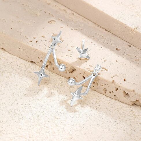 أقراط نجوم صغيرة للنساء 925 Sterling Silver Post 14K الذهب المطلي بالذهول ميني إسقاط السترات النجوم للنساء للنساء in Kuwait