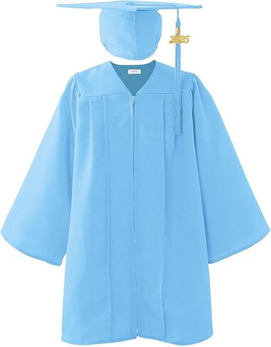 CAP و GOWN SHINY KEDS ، 2025 مجموعة سحر الشرابة ، ملابس التخرج من رياض الأطفال ، فساتين الدراسات العليا في مرحلة ما قبل المدرسة in Kuwait