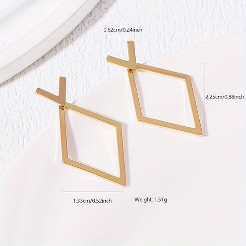 LOVECOM Ear Jacket Earrings 925 Sterling Silver Geometric Stud Earring for Women 14K Gold Plated Minimalist V Jacket Earring Jewellery Birthday Christmas Gifts to Daughter Sister in Saudi Arabia