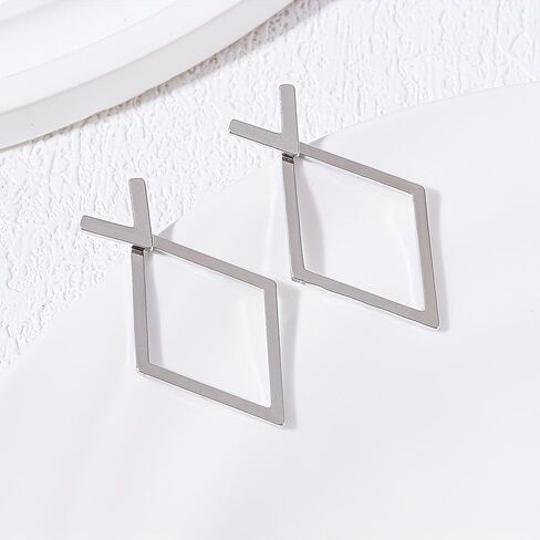 LOVECOM Ear Jacket Earrings 925 Sterling Silver Geometric Stud Earring for Women 14K Gold Plated Minimalist V Jacket Earring Jewellery Birthday Christmas Gifts to Daughter Sister in Saudi Arabia
