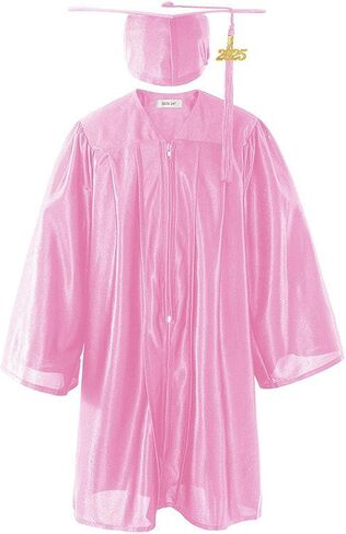 CAP و GOWN SHINY KEDS ، 2025 مجموعة سحر الشرابة ، ملابس التخرج من رياض الأطفال ، فساتين الدراسات العليا في مرحلة ما قبل المدرسة in Kuwait