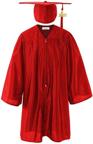 CAP و GOWN SHINY KEDS ، 2025 مجموعة سحر الشرابة ، ملابس التخرج من رياض الأطفال ، فساتين الدراسات العليا في مرحلة ما قبل المدرسة in Kuwait