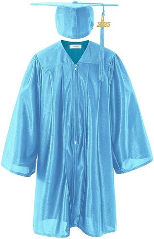CAP و GOWN SHINY KEDS ، 2025 مجموعة سحر الشرابة ، ملابس التخرج من رياض الأطفال ، فساتين الدراسات العليا في مرحلة ما قبل المدرسة in Kuwait