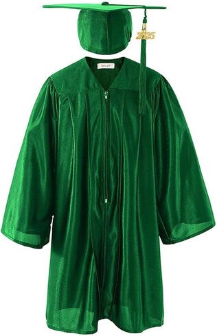 CAP و GOWN SHINY KEDS ، 2025 مجموعة سحر الشرابة ، ملابس التخرج من رياض الأطفال ، فساتين الدراسات العليا في مرحلة ما قبل المدرسة in Kuwait