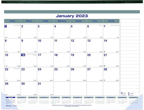Blueline® 2025 Net Zero Carbon™ Monthly Desk Pad Calendar, 12 Months, January to December, 22" x 17", English (C177847-25) in Saudi Arabia