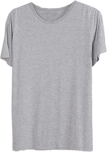 AUPANCC MODAL PAJAMAS PAJAMA'S TOPS - قمصان النوم للنساء ، الرقبة ذات اللون النقي (5 ألوان) in Kuwait
