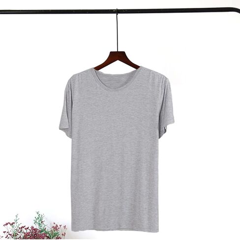 AUPANCC MODAL PAJAMAS PAJAMA'S TOPS - قمصان النوم للنساء ، الرقبة ذات اللون النقي (5 ألوان) in Kuwait