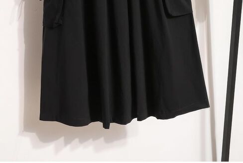 ebossy Women's Vintage Cotton Drawstring Elastic Waist Multi-Pockets Utility Pencil Long Cargo Skirts in Saudi Arabia