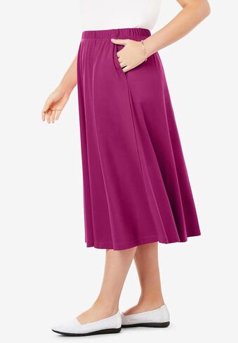 Woman Within Plus Size 7-Day Knit A-Line Skirt in Kuwait