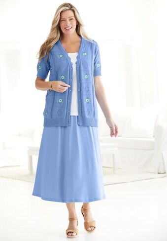 Woman Within Plus Size 7-Day Knit A-Line Skirt in Kuwait