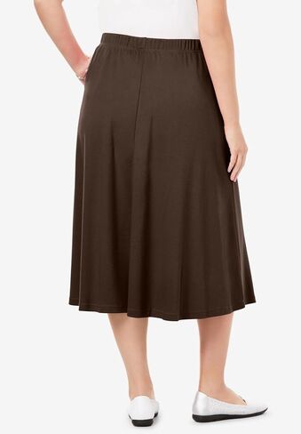 Woman Within Plus Size 7-Day Knit A-Line Skirt in Kuwait