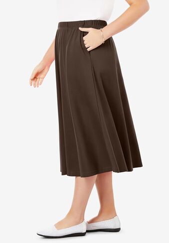 Woman Within Plus Size 7-Day Knit A-Line Skirt in Kuwait