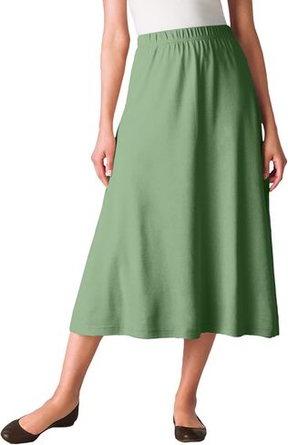 Woman Within Plus Size 7-Day Knit A-Line Skirt in Kuwait