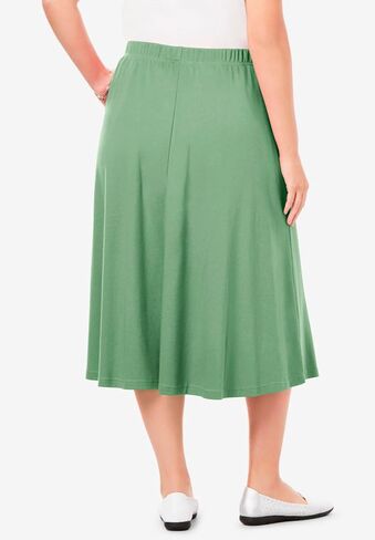 Woman Within Plus Size 7-Day Knit A-Line Skirt in Kuwait