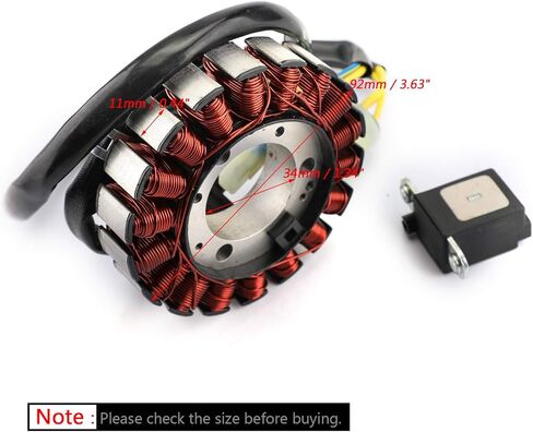 Artudatech Stator Coil 18 Poles for Honda TRX300 FOREMAN 2X4/4X4 BigRed/FourTrax 300 1988-2000, for Honda TRX300FW FourTrax 300 4x4 1988-2000 31120-HC4-004 31120-HC4-014 31120-HC4-003 31120-HC4-750 in Kuwait