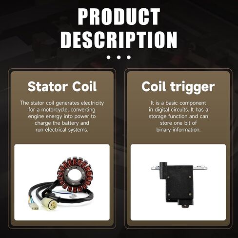 Artudatech Stator Coil 18 Poles for Honda TRX300 FOREMAN 2X4/4X4 BigRed/FourTrax 300 1988-2000, for Honda TRX300FW FourTrax 300 4x4 1988-2000 31120-HC4-004 31120-HC4-014 31120-HC4-003 31120-HC4-750 in Kuwait