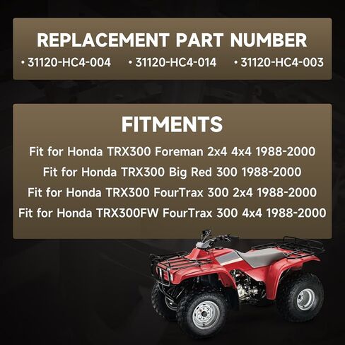 Artudatech Stator Coil 18 Poles for Honda TRX300 FOREMAN 2X4/4X4 BigRed/FourTrax 300 1988-2000, for Honda TRX300FW FourTrax 300 4x4 1988-2000 31120-HC4-004 31120-HC4-014 31120-HC4-003 31120-HC4-750 in Kuwait