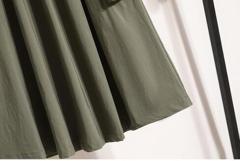 ebossy Women's Vintage Cotton Drawstring Elastic Waist Multi-Pockets Utility Pencil Long Cargo Skirts in Saudi Arabia
