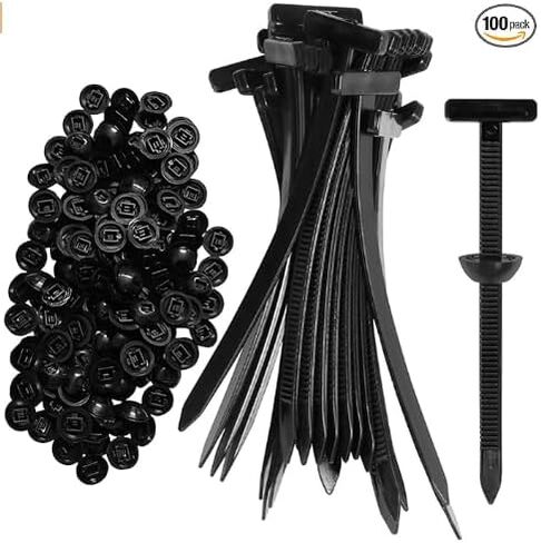 Nylon Universal Cable Tie Buckle-علاقات zip ذاتية القفل مع تصميم الدبوس والزر | قفل السيارات لجسم السيارة ، المصد ، الأسلاك ، إصلاح الألواح (20 ٪) in Saudi Arabia