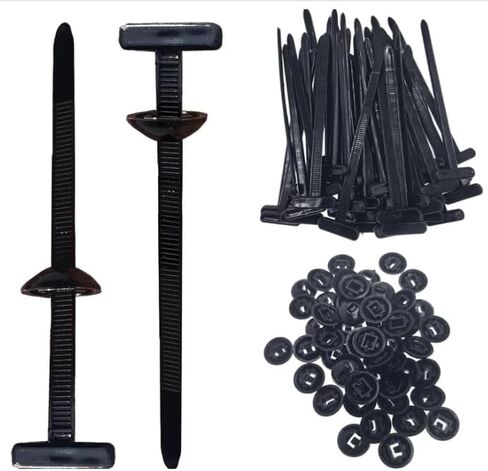 Nylon Universal Cable Tie Buckle-علاقات zip ذاتية القفل مع تصميم الدبوس والزر | قفل السيارات لجسم السيارة ، المصد ، الأسلاك ، إصلاح الألواح (20 ٪) in Saudi Arabia