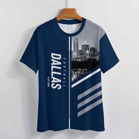 Men's American Football Shirts City Night Skyline Team Fans T-Shirt Sports Football Gift Apparel Game Day Apparel Men S-2XL in Saudi Arabia