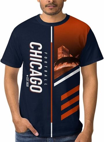 Men's American Football Shirts City Night Skyline Team Fans T-Shirt Sports Football Gift Apparel Game Day Apparel Men S-2XL in Saudi Arabia