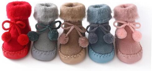 الجوارب الجوارب Safigle Floor Slipper Cotton First Walking Shoes Cotton Cotton Socks Sock Soil Gocks Anti Slip in Kuwait