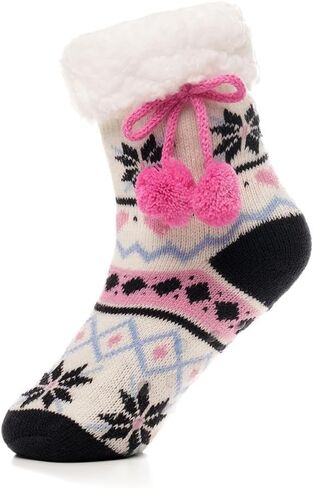 Premium Christmas Sock Girls Fluffy - Socks AZ638 Gray A 3-6 in Saudi Arabia