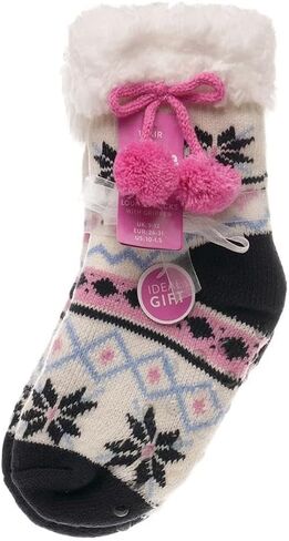 Premium Christmas Sock Girls Fluffy - Socks AZ638 Gray A 3-6 in Saudi Arabia