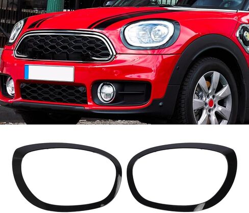 Headlight Trim 1 Pair Headlight Trim 51138739351 Black Headlight Trim Bezel Replacement for Cooper F60 2017 to 2021 in Saudi Arabia